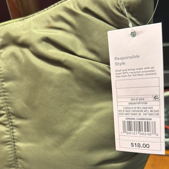 NWT Wild Fable Olive Green Quilted Shoulder Bag - Picture 5 of 6